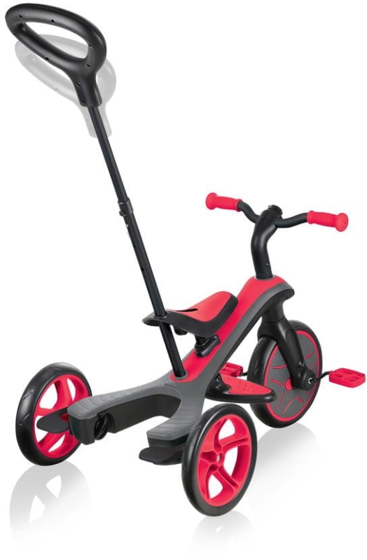 Globber Explorer Trike 4w1 - rowerek trójkołowy | New Red