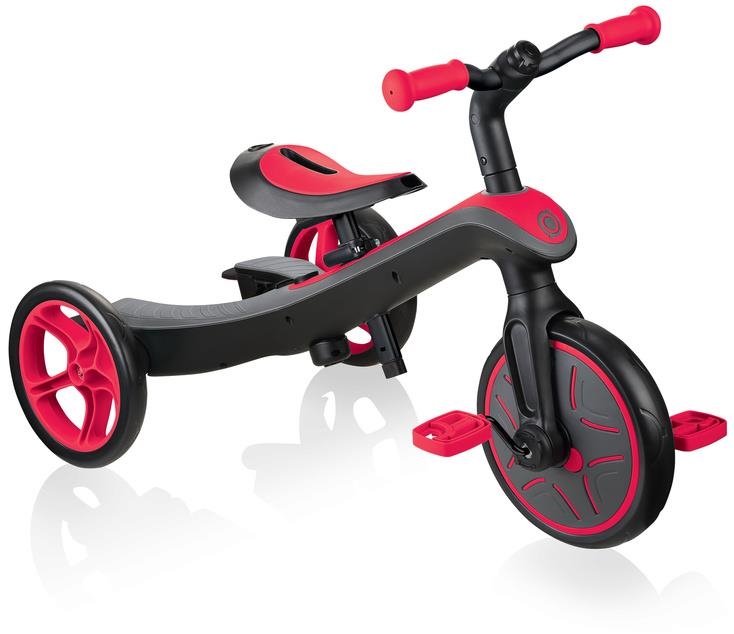 Globber Explorer Trike 4w1 - rowerek trójkołowy | New Red