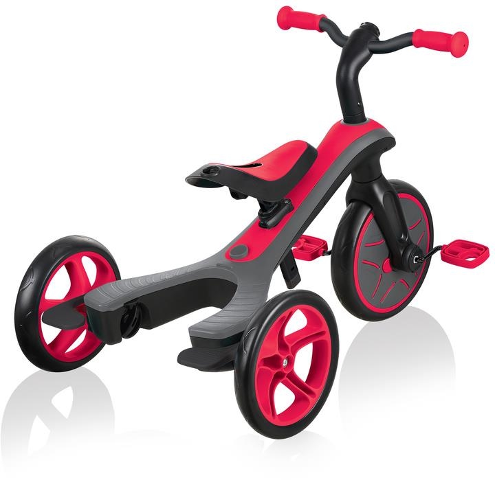 Globber Explorer Trike 4w1 - rowerek trójkołowy | New Red
