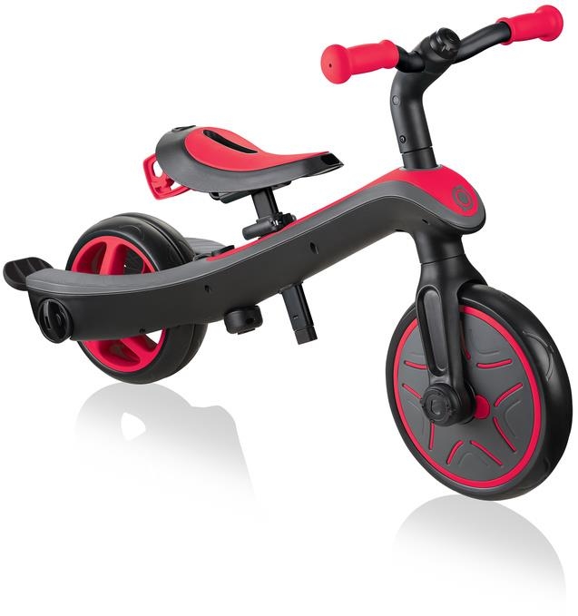Globber Explorer Trike 4w1 - rowerek trójkołowy | New Red