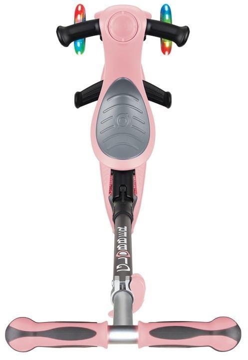 Globber GO-UP Deluxe Fantasy Lights -  wielofunkcyjny jeździk dziecięcy 3w1 | Pastel Pink