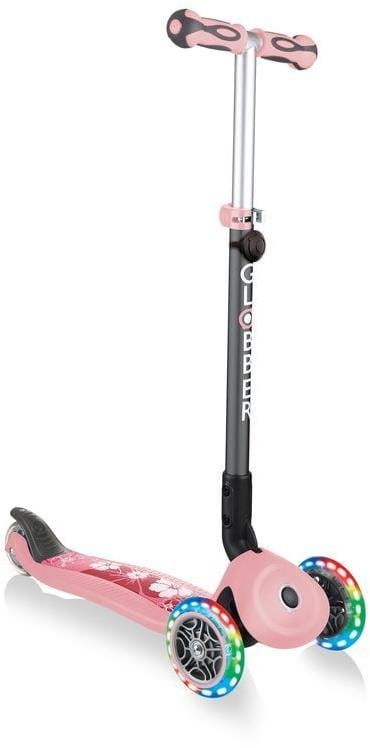Globber GO-UP Deluxe Fantasy Lights -  wielofunkcyjny jeździk dziecięcy 3w1 | Pastel Pink