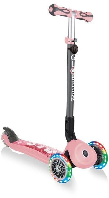 Globber GO-UP Deluxe Fantasy Lights -  wielofunkcyjny jeździk dziecięcy 3w1 | Pastel Pink