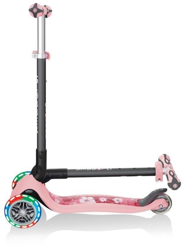 Globber GO-UP Deluxe Fantasy Lights -  wielofunkcyjny jeździk dziecięcy 3w1 | Pastel Pink
