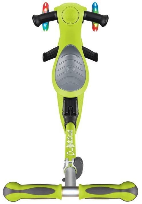 Globber GO-UP Deluxe Fantasy Lights -  wielofunkcyjny jeździk dziecięcy 3w1 | Lime