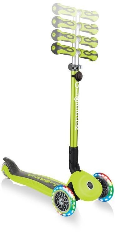 Globber GO-UP Deluxe Fantasy Lights -  wielofunkcyjny jeździk dziecięcy 3w1 | Lime