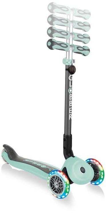 Globber GO-UP Deluxe Fantasy Lights -  wielofunkcyjny jeździk dziecięcy 3w1 | Mint