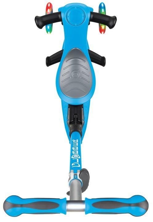 Globber GO-UP Deluxe Fantasy Lights -  wielofunkcyjny jeździk dziecięcy 3w1 | Sky Blue