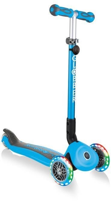 Globber GO-UP Deluxe Fantasy Lights -  wielofunkcyjny jeździk dziecięcy 3w1 | Sky Blue