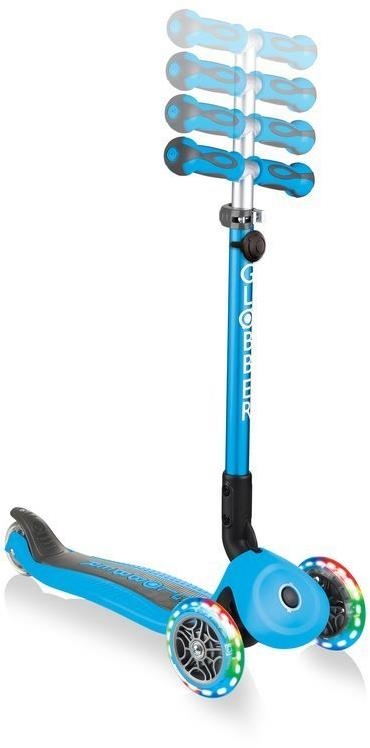 Globber GO-UP Deluxe Fantasy Lights -  wielofunkcyjny jeździk dziecięcy 3w1 | Sky Blue