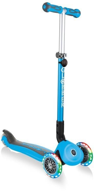 Globber GO-UP Deluxe Fantasy Lights -  wielofunkcyjny jeździk dziecięcy 3w1 | Sky Blue
