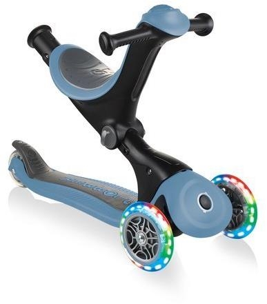 Globber GO-UP Deluxe Fantasy Lights -  wielofunkcyjny jeździk dziecięcy 3w1 | Steel