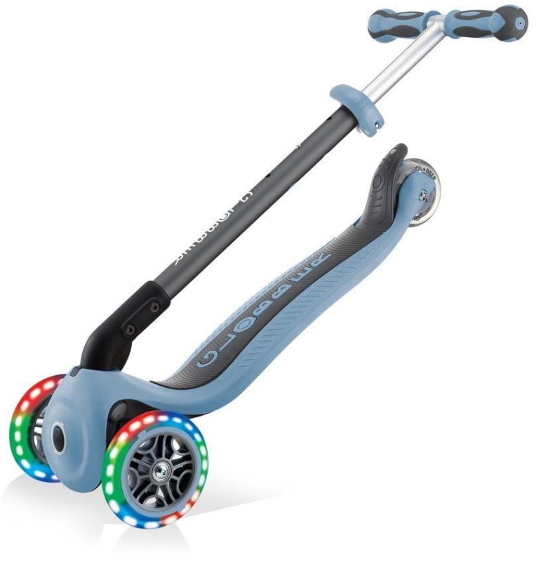 Globber GO-UP Deluxe Fantasy Lights -  wielofunkcyjny jeździk dziecięcy 3w1 | Steel
