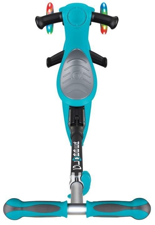 Globber GO-UP Deluxe Fantasy Lights -  wielofunkcyjny jeździk dziecięcy 3w1 | Teal