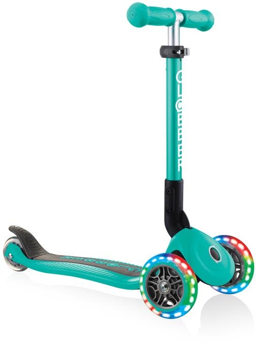 Globber Junior Foldable Lights - hulajnoga 3-kołowa | Emerald Green