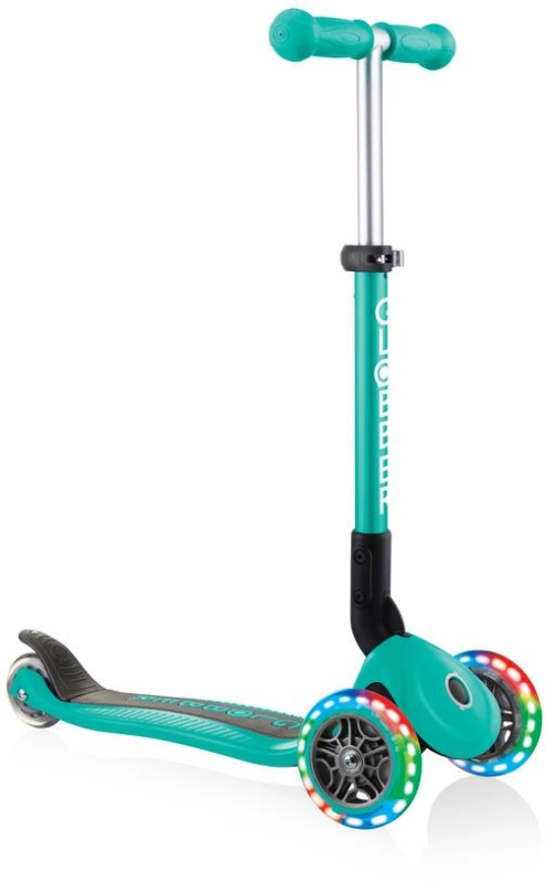 Globber Junior Foldable Lights - hulajnoga 3-kołowa | Emerald Green