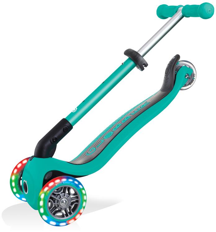 Globber Junior Foldable Lights - hulajnoga 3-kołowa | Emerald Green