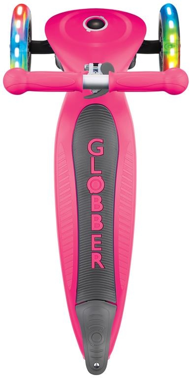 Globber Junior Foldable Lights - hulajnoga 3-kołowa | Fuchsia
