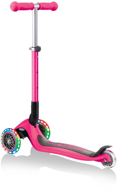 Globber Junior Foldable Lights - hulajnoga 3-kołowa | Fuchsia