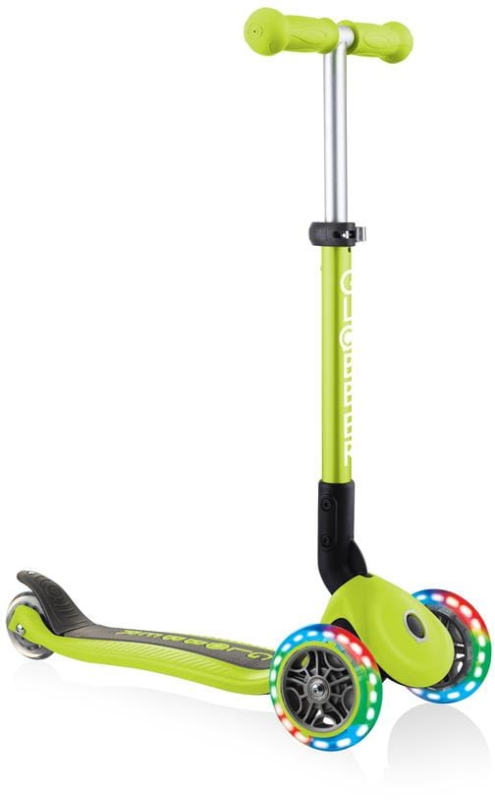 Globber Junior Foldable Lights - hulajnoga 3-kołowa | Lime Green