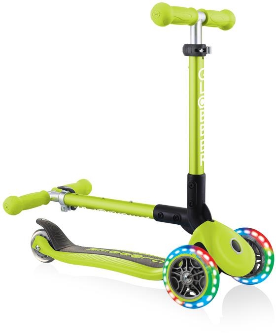 Globber Junior Foldable Lights - hulajnoga 3-kołowa | Lime Green