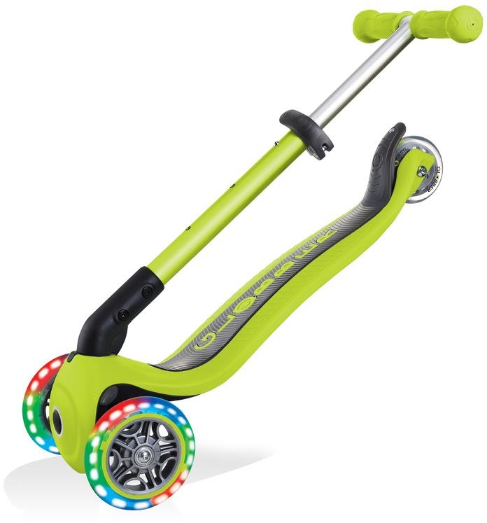Globber Junior Foldable Lights - hulajnoga 3-kołowa | Lime Green