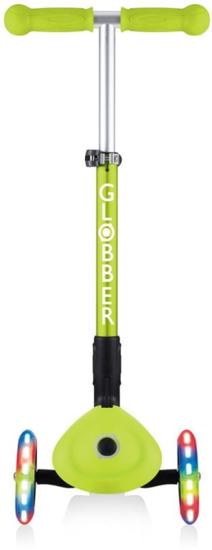 Globber Junior Foldable Lights - hulajnoga 3-kołowa | Lime Green
