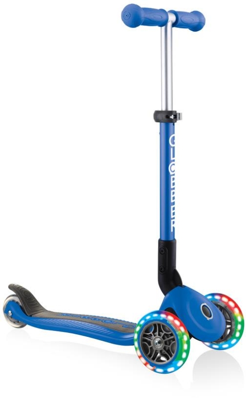 Globber Junior Foldable Lights - hulajnoga 3-kołowa | Navy Blue