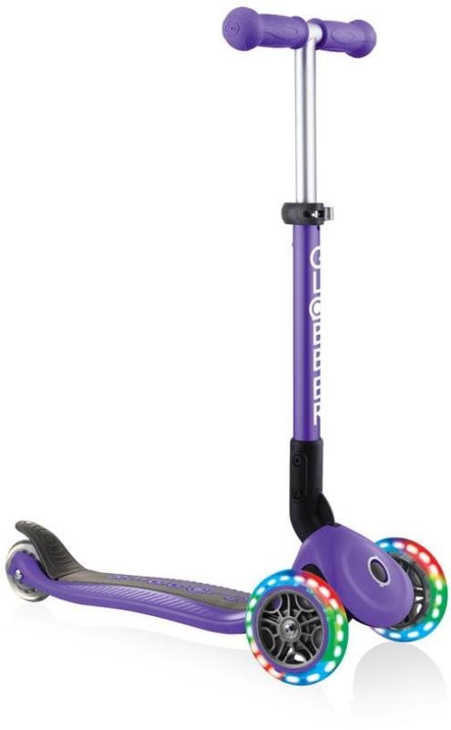 Globber Junior Foldable Lights - hulajnoga 3-kołowa | Violet