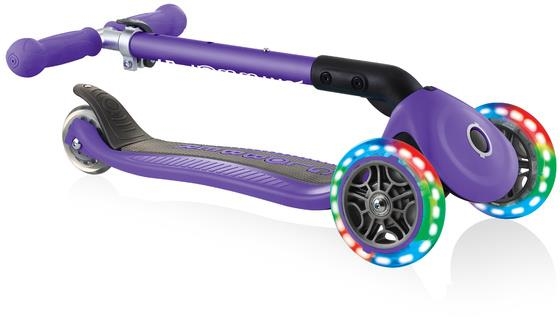 Globber Junior Foldable Lights - hulajnoga 3-kołowa | Violet