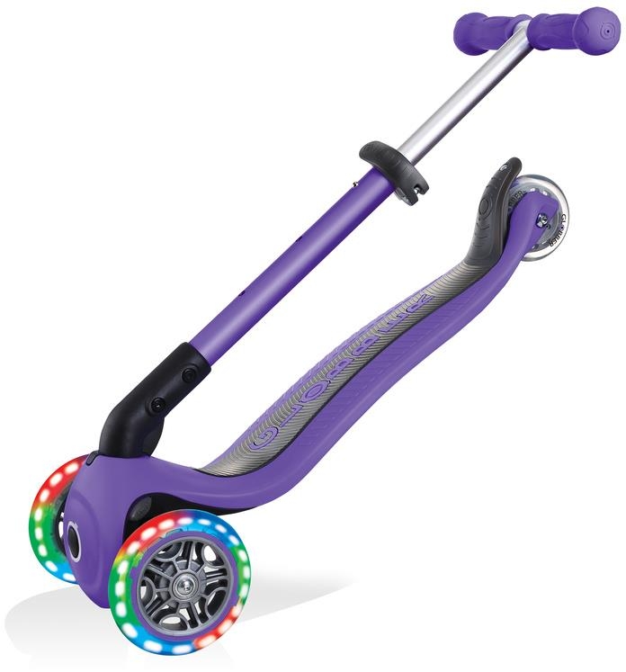 Globber Junior Foldable Lights - hulajnoga 3-kołowa | Violet