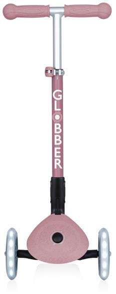 Globber Junior Foldable Lights ECOlogic - hulajnoga 3-kołowa | Berry