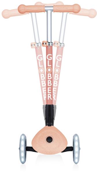 Globber Junior Foldable Lights ECOlogic - hulajnoga 3-kołowa | peach