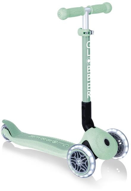 Globber Junior Foldable Lights ECOlogic - hulajnoga 3-kołowa | Pistachio