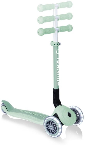 Globber Junior Foldable Lights ECOlogic - hulajnoga 3-kołowa | Pistachio