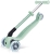 Globber Junior Foldable Lights ECOlogic - hulajnoga 3-kołowa | Pistachio