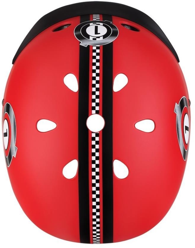 Globber Elite Lights - kask dziecięcy XS/S | New Red-Racing