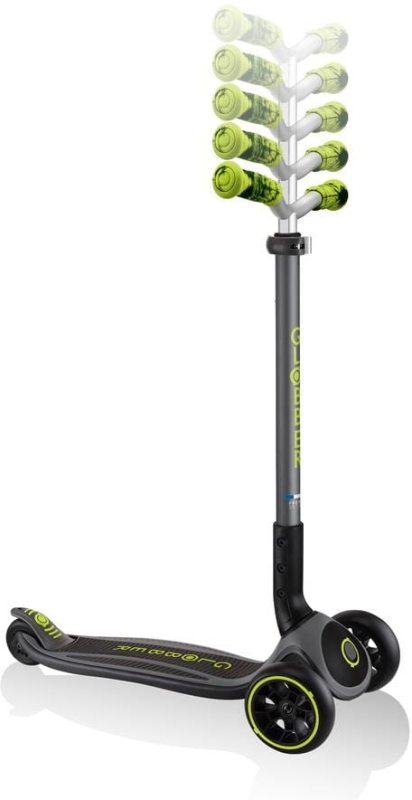 Globber Master Prime - hulajnoga 3-kołowa | Black-Lime Green