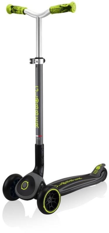 Globber Master Prime - hulajnoga 3-kołowa | Black-Lime Green