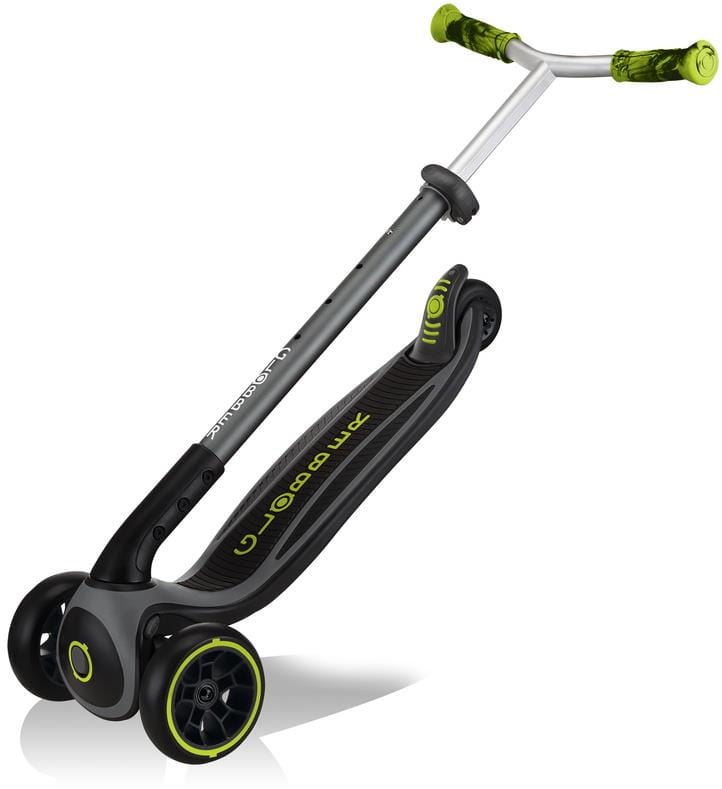 Globber Master Prime - hulajnoga 3-kołowa | Black-Lime Green