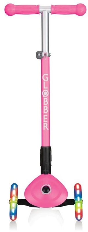 Globber Primo Foldable Lights - hulajnoga 3 kołowa LED | Deep Pink
