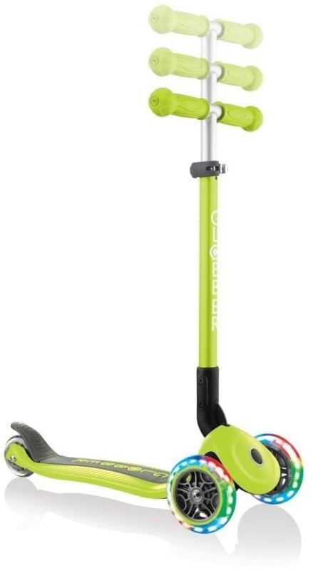 Globber Primo Foldable Lights - hulajnoga 3 kołowa LED | Lime Green