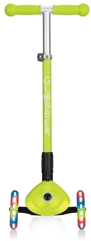 Globber Primo Foldable Lights - hulajnoga 3 kołowa LED | Lime Green
