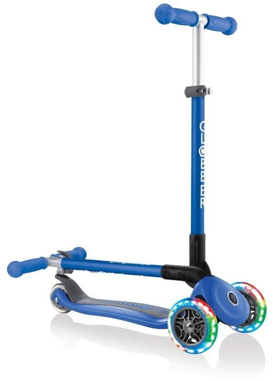 Globber Primo Foldable Lights - hulajnoga 3 kołowa LED | Navy Blue