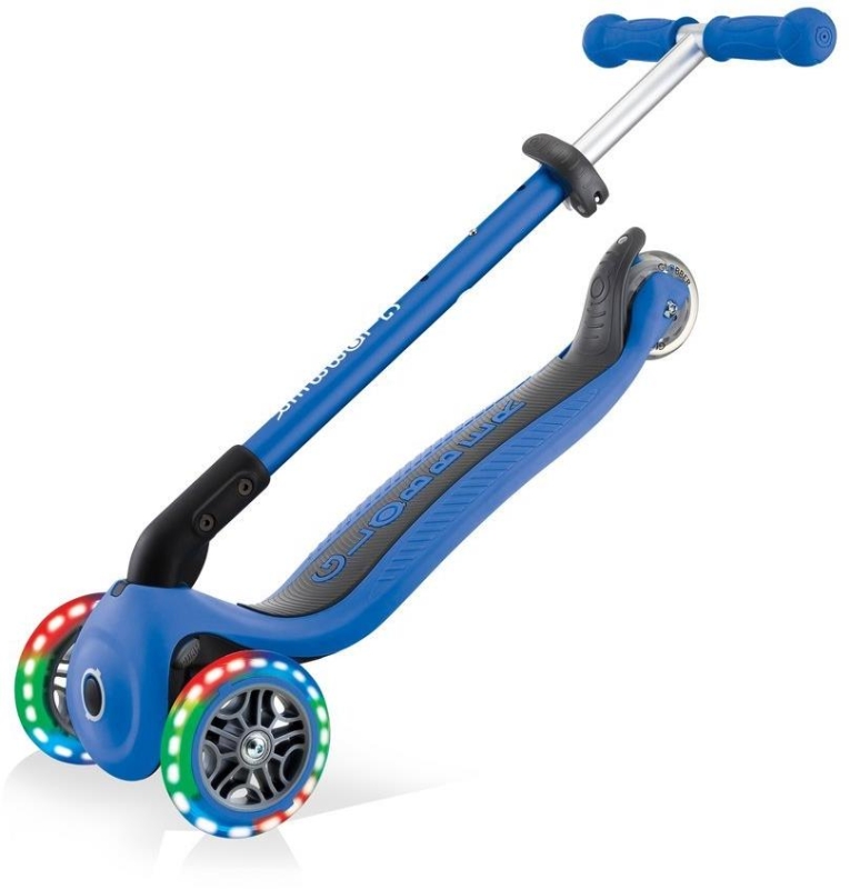 Globber Primo Foldable Lights - hulajnoga 3 kołowa LED | Navy Blue