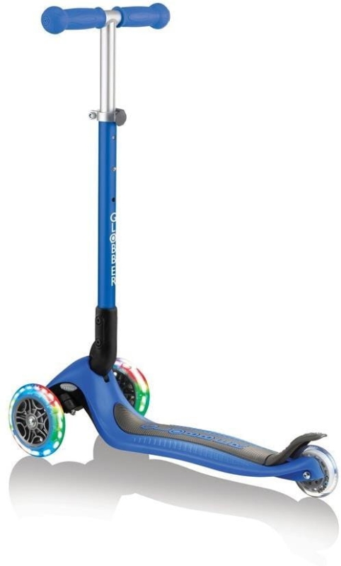Globber Primo Foldable Lights - hulajnoga 3 kołowa LED | Navy Blue