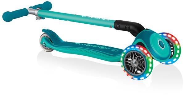 Globber Primo Foldable Plus Lights - hulajnoga 3 kołowa | Emerald Green