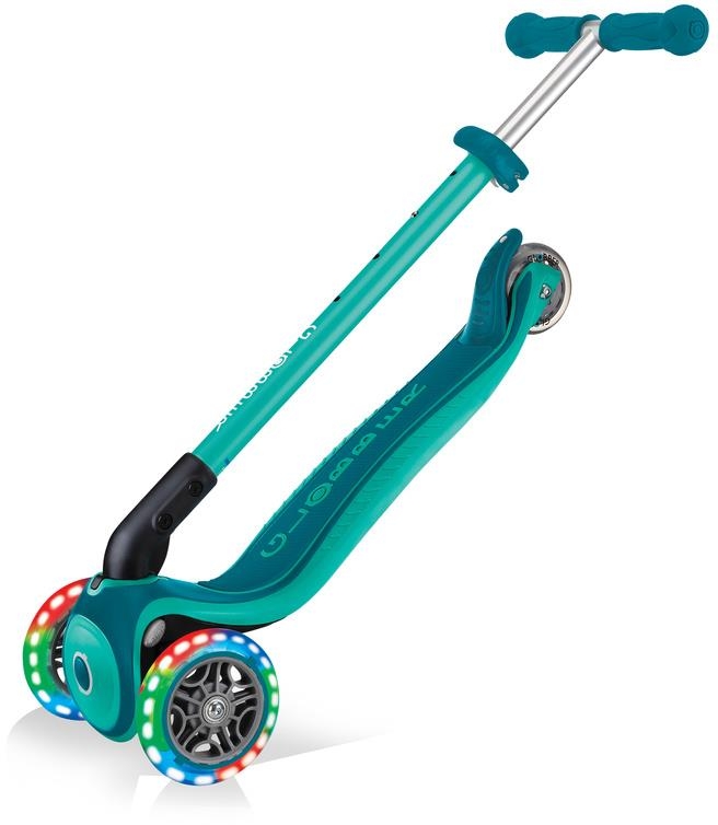 Globber Primo Foldable Plus Lights - hulajnoga 3 kołowa | Emerald Green