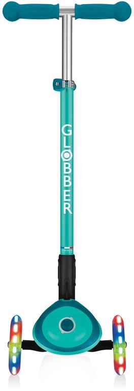 Globber Primo Foldable Plus Lights - hulajnoga 3 kołowa | Emerald Green
