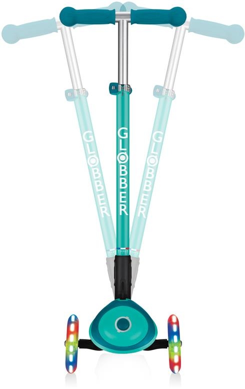 Globber Primo Foldable Plus Lights - hulajnoga 3 kołowa | Emerald Green